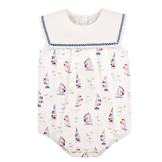 Baby Club Chic Harbor Days Bubble with Sailor Collar