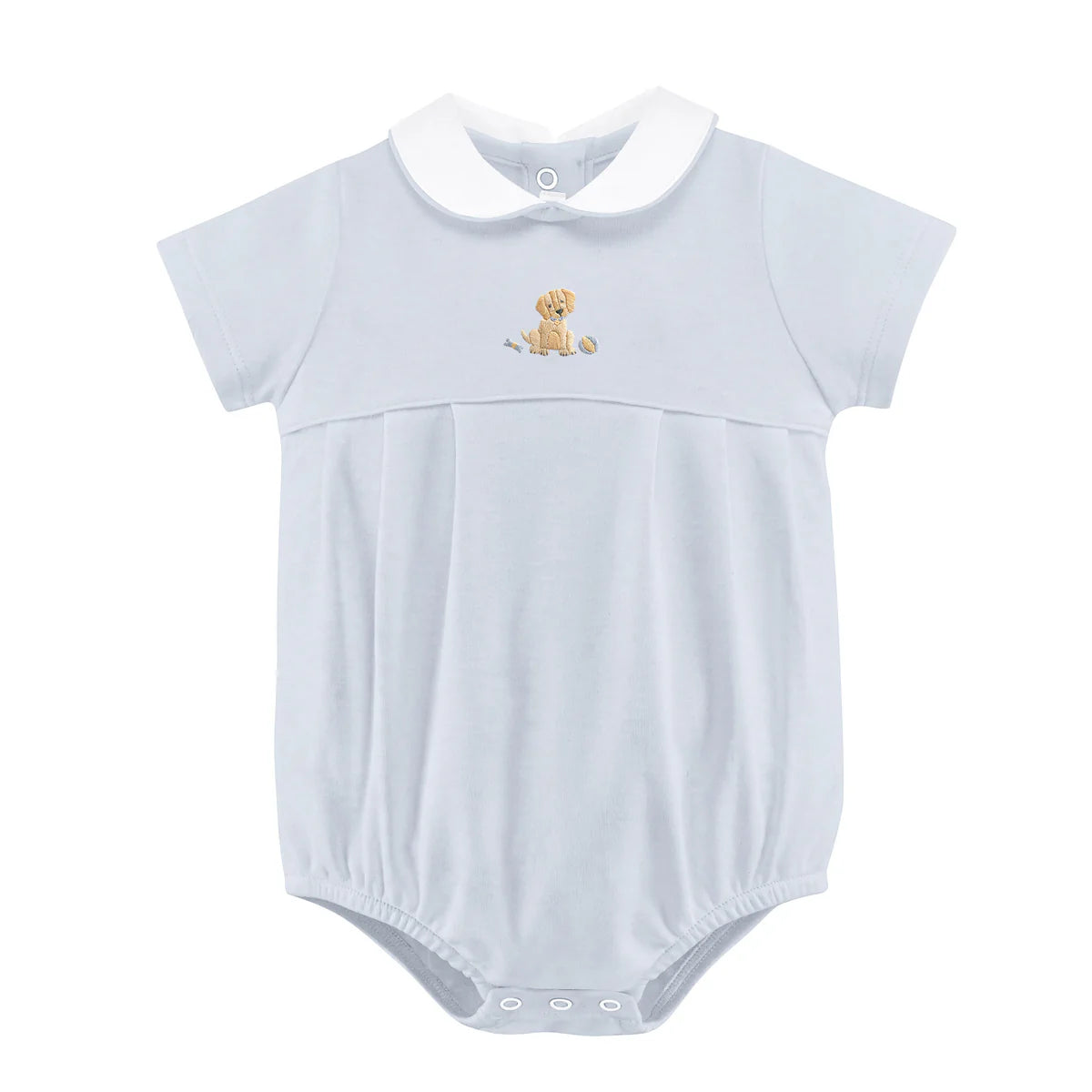 Baby Club Chic Good Puppy-Blue Boy Bubble with Round Collar