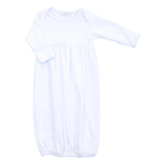 Magnolia Baby Solid Essentials Gown with Blue Trim