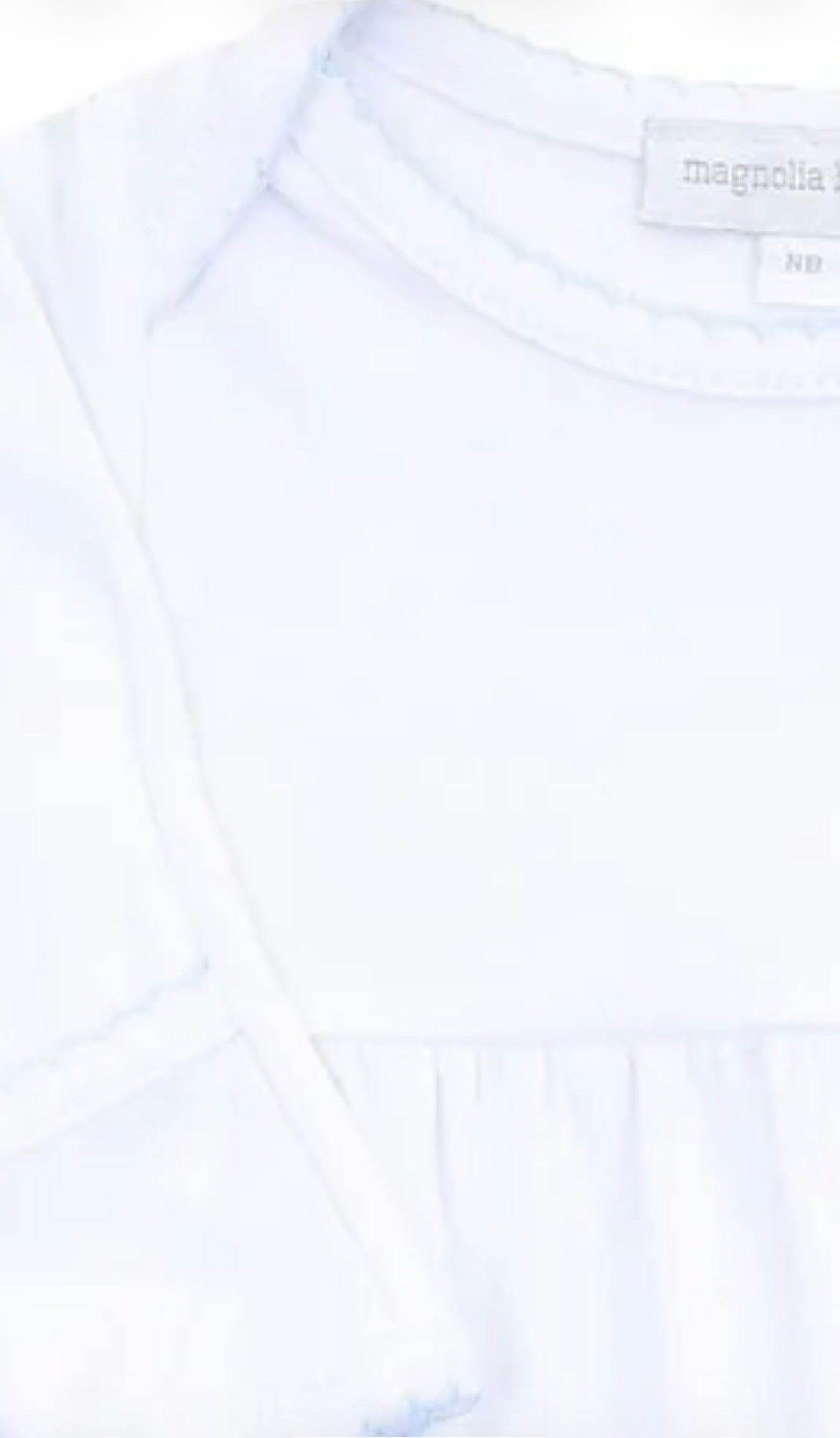 Magnolia Baby Solid Essentials Gown with Blue Trim