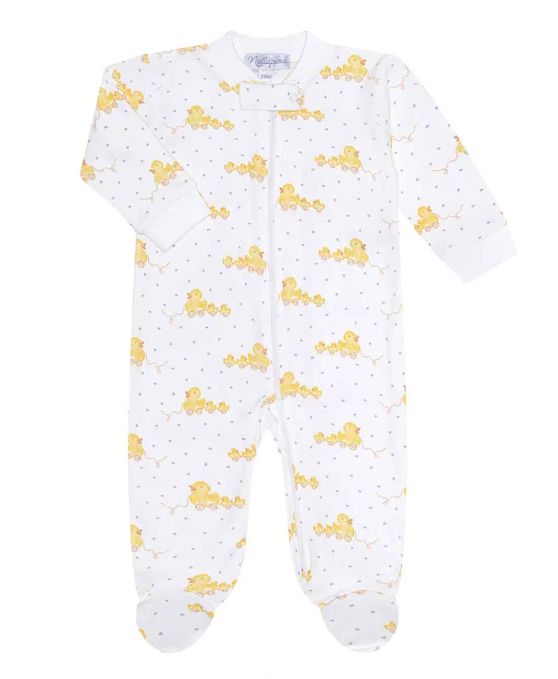 Nellapima Blue Ducks Zipper Footie