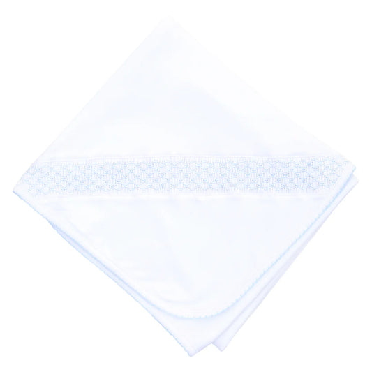 Magnolia Baby Essentials Smocked Blanket-Blue