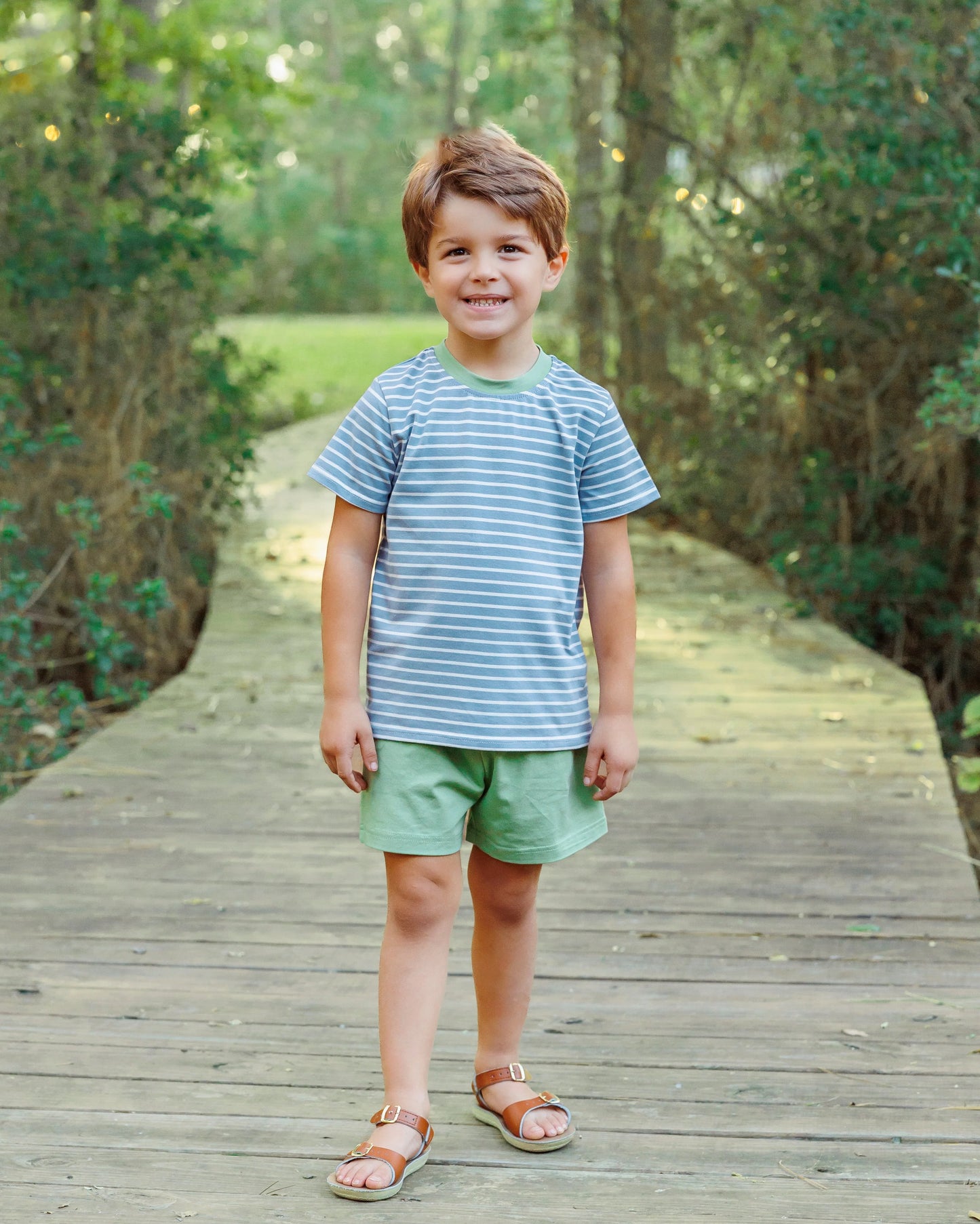 Jellybean Graham Short Set- Slate and Sage