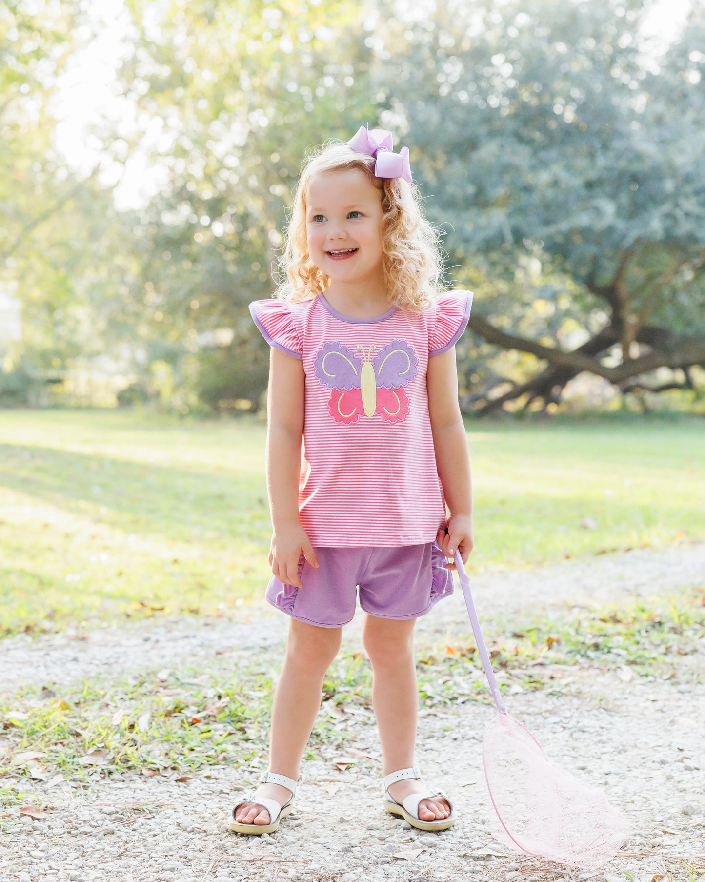 Jellybean Butterfly Kisses Ruffle Short Set
