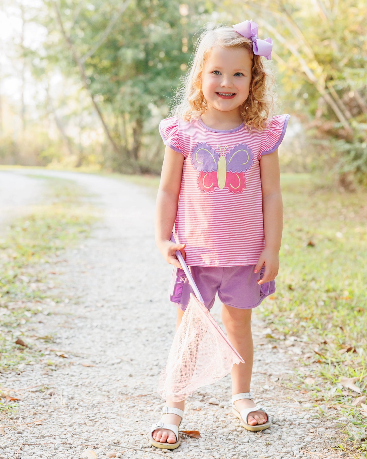Jellybean Butterfly Kisses Ruffle Short Set