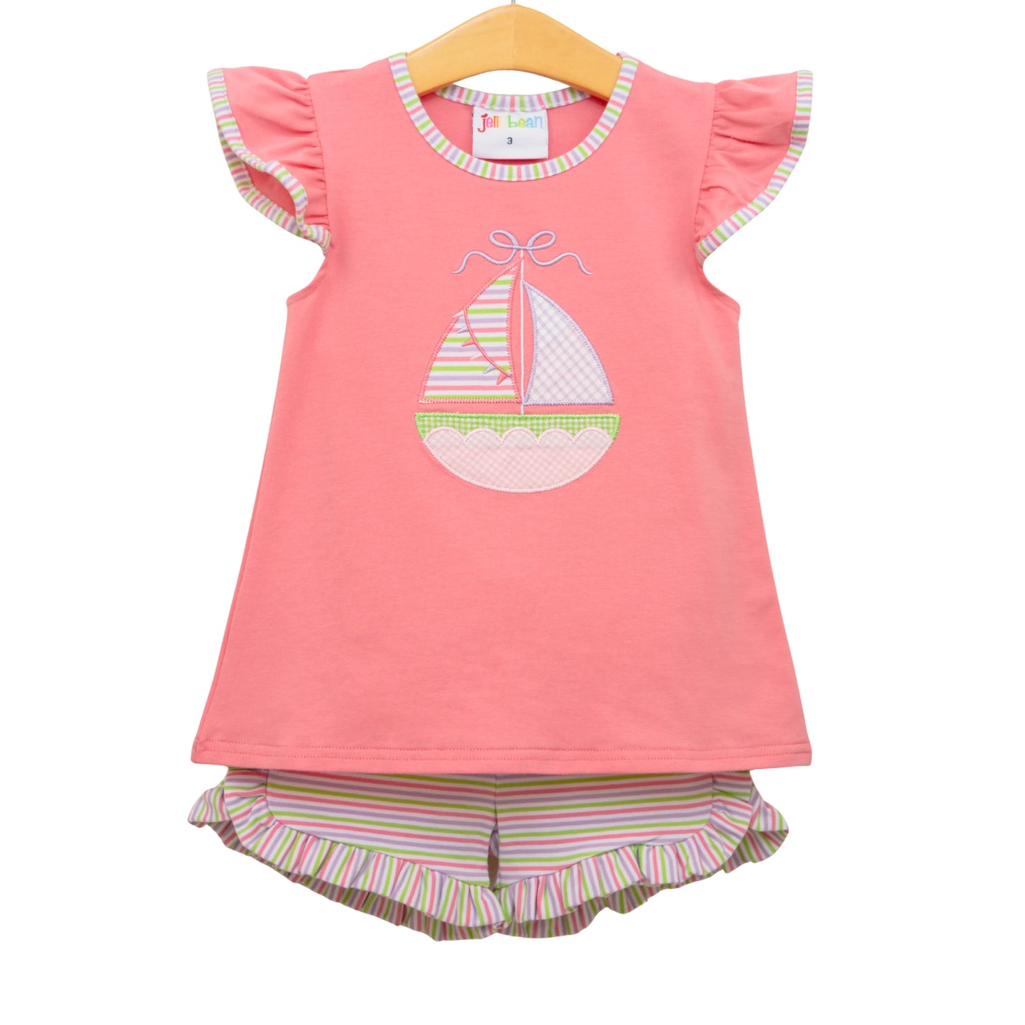Jellybean Girls Sailin' Away Flutter Short Set