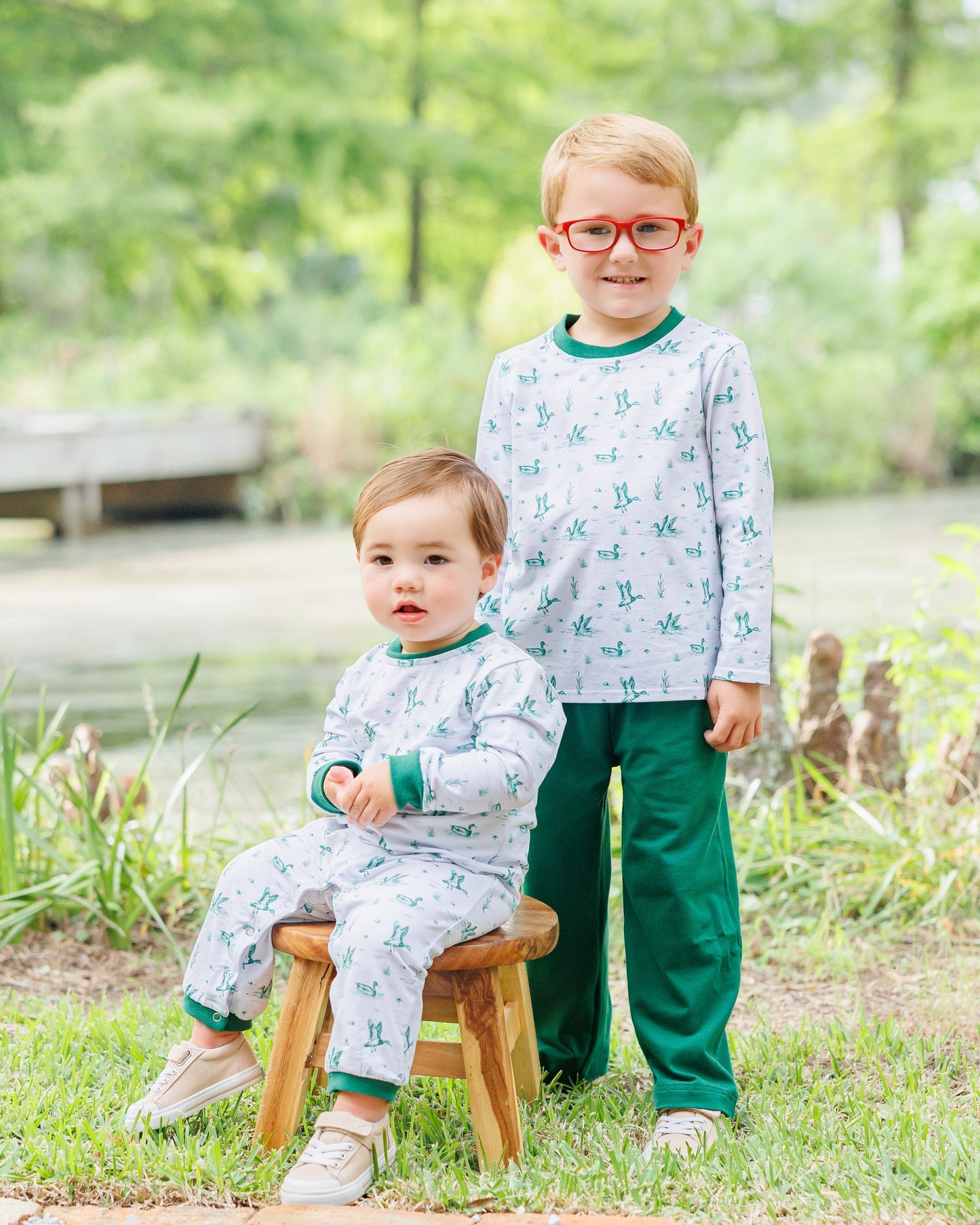 Jellybean by Smock Candy Marsh Mallards Thomas Romper