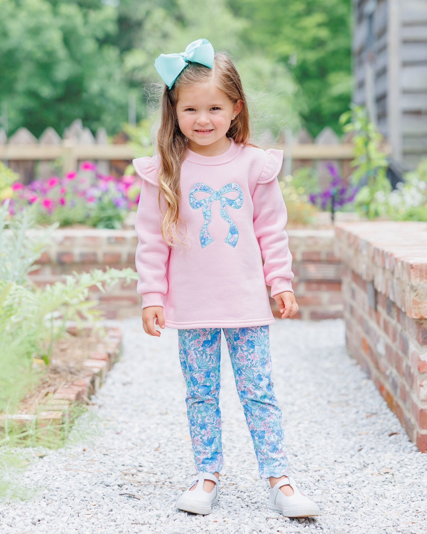 Jellybean by Smock Candy Painted Petals Ruffle Sweatshirt Set
