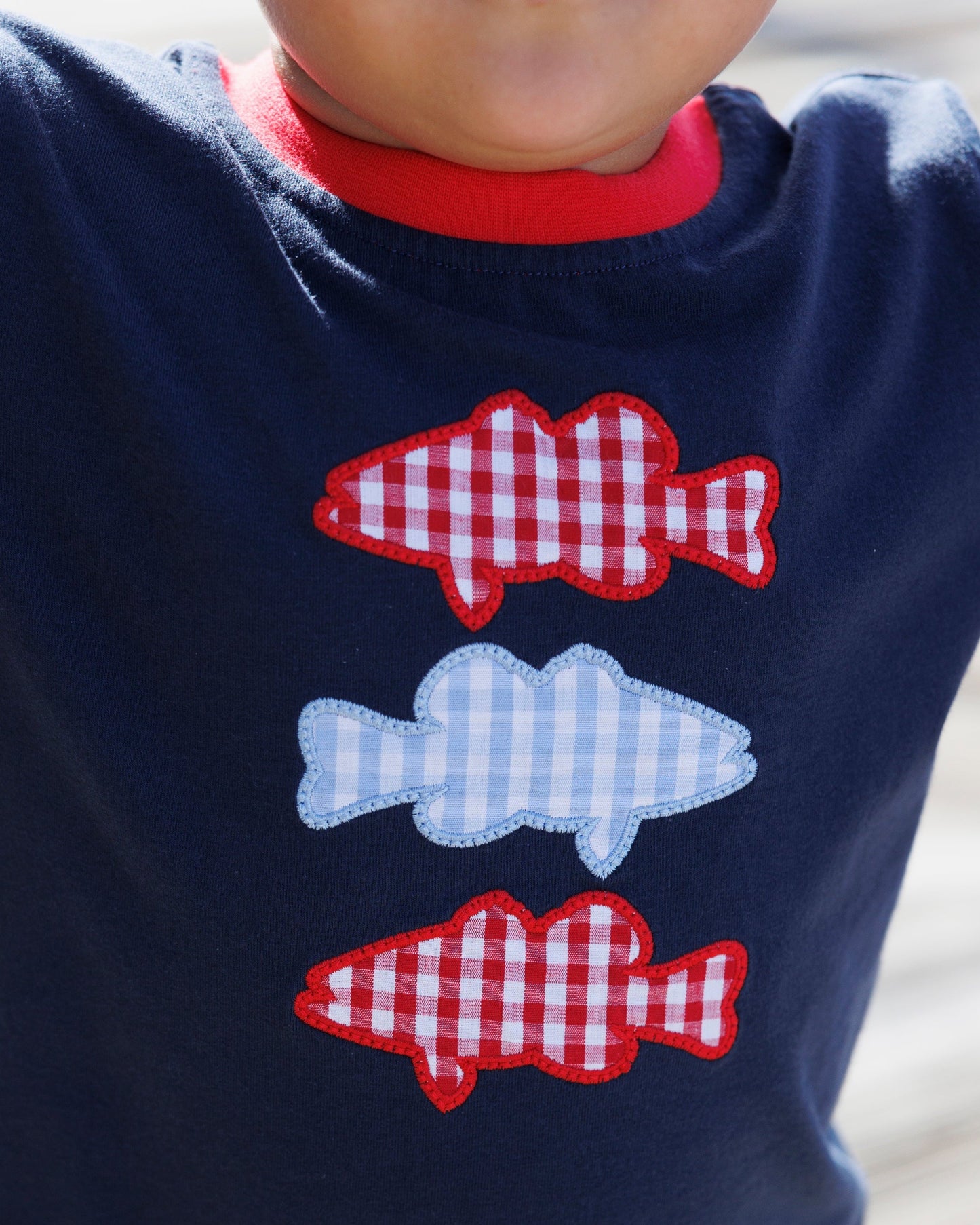 Jellybean by Smock Candy Patriotic Fish Trio Short Set