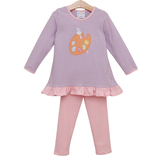 Jellybean by Smock Candy Pretty Painter Ruffle Pants Set