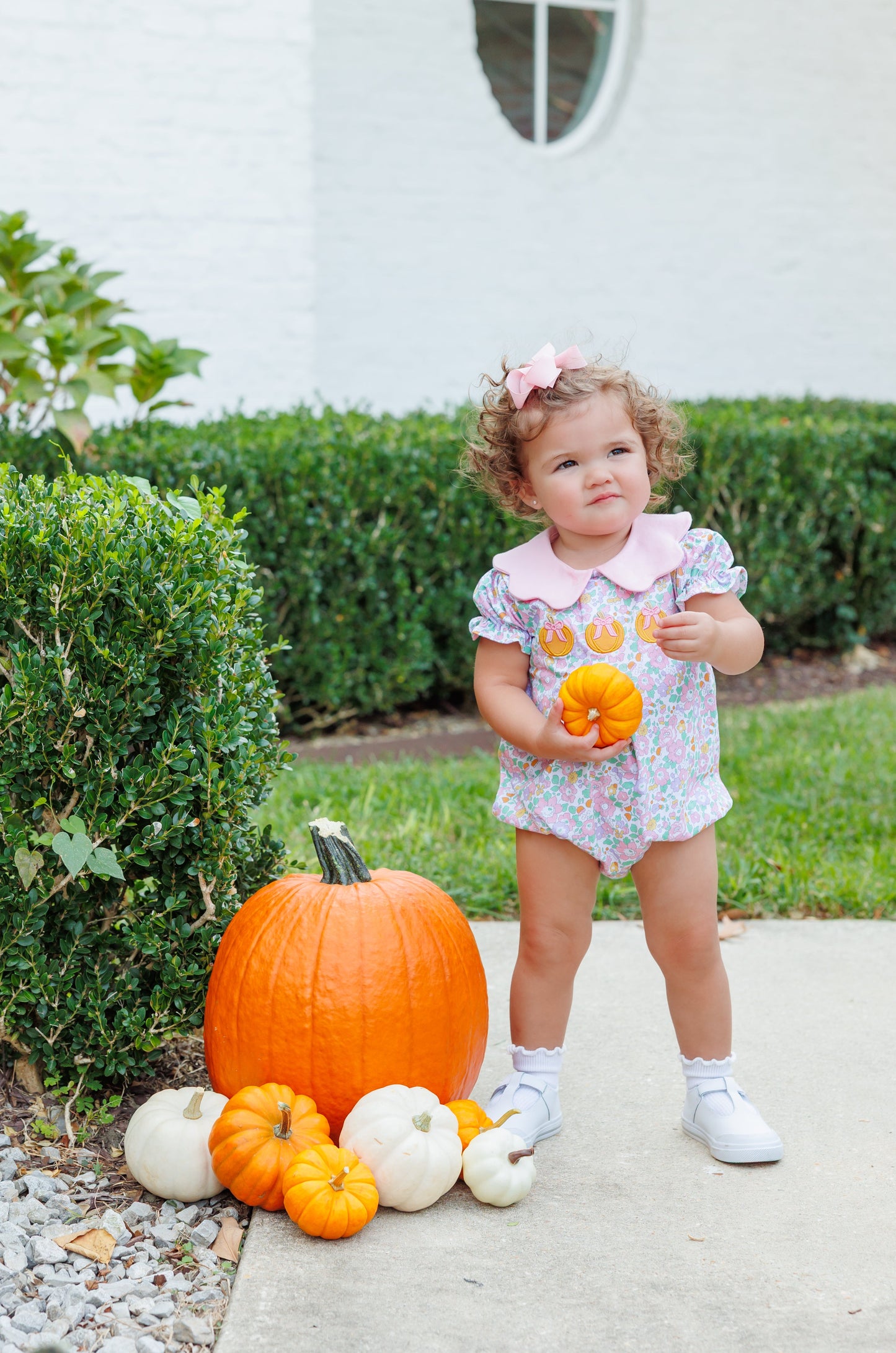 Trotter Street Kids Pumpkin Floral Bubble