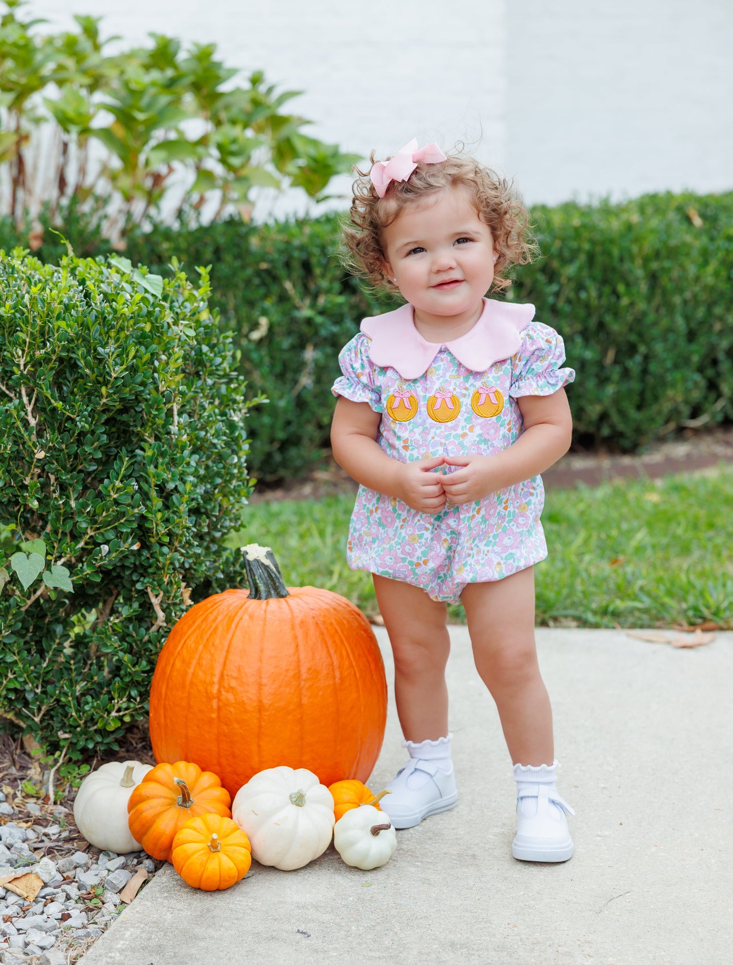 Trotter Street Kids Pumpkin Floral Bubble