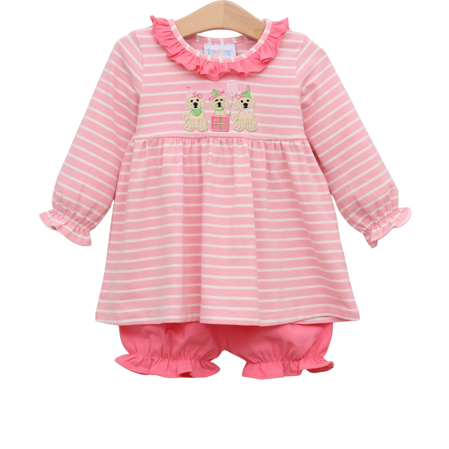 Jellybean by Smock Candy Puppy Party Ruffle Bloomer Set