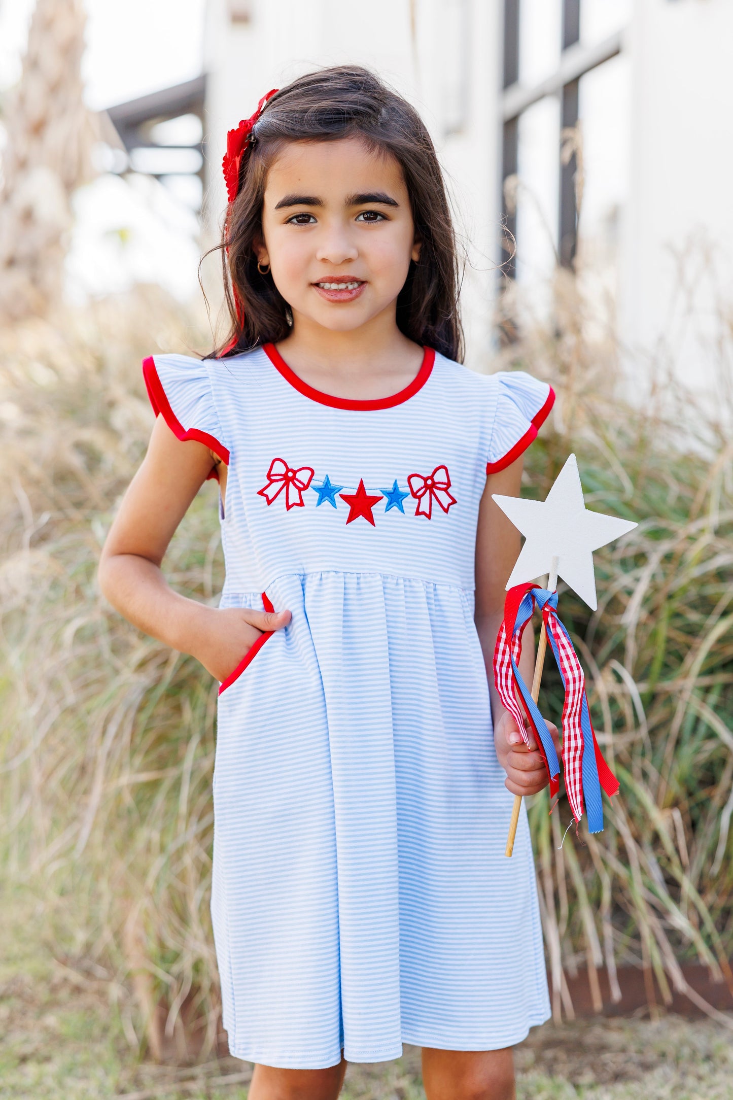 Jellybean by Smock Candy Stars, Stripes, & Bows Dress