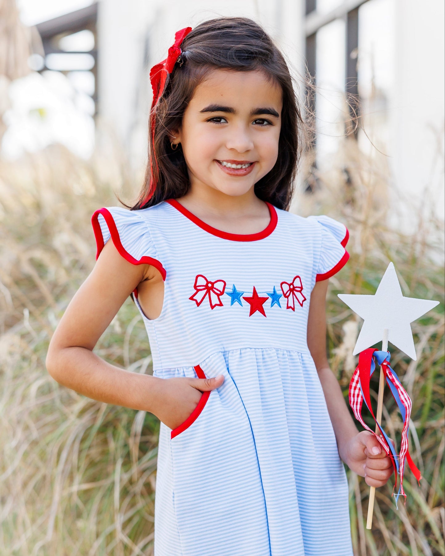 Jellybean by Smock Candy Stars, Stripes, & Bows Dress