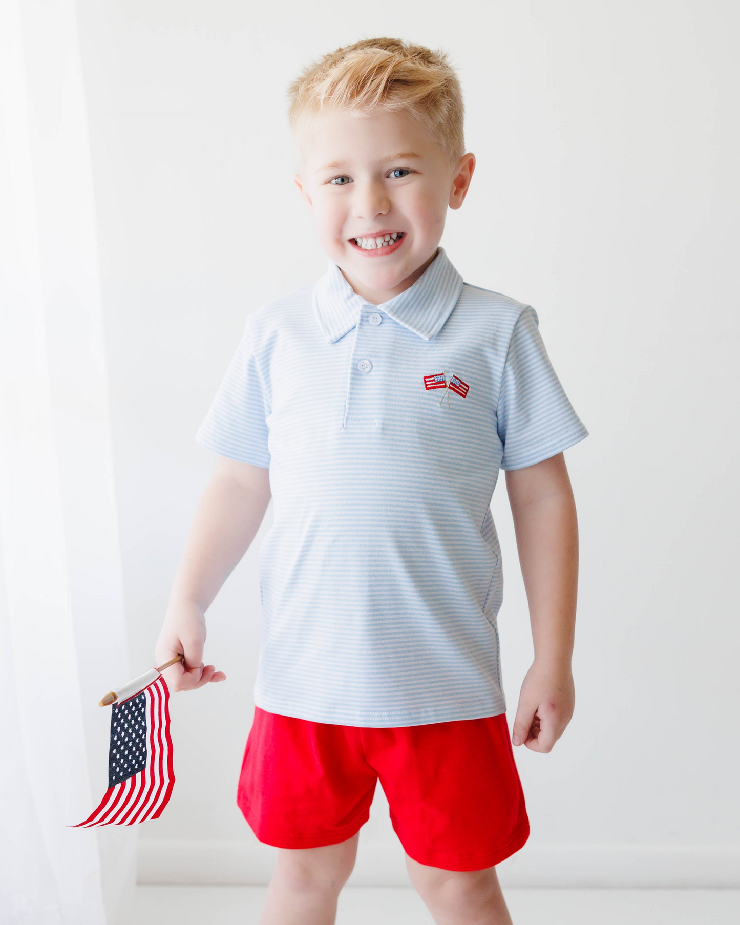 Jellybean by Smock Candy Stars and Stripes Polo