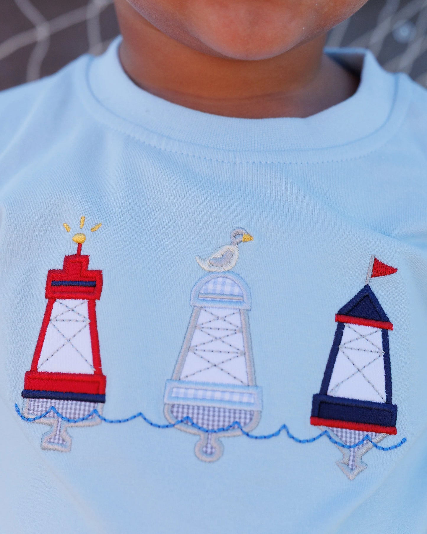 Jellybean by Smock Candy Red, White, and Buoy Short Set